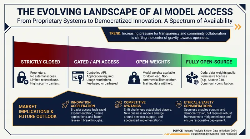 The debate is shifting from a strict binary to a nuanced spectrum of model access and safety guardrails.