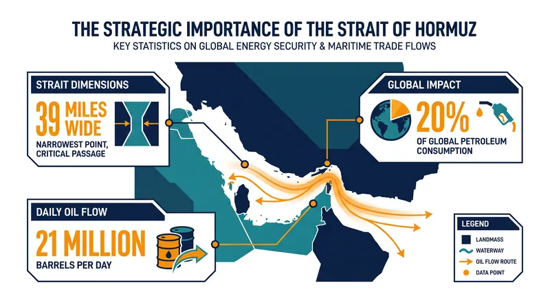 By the numbers: The outsized role of the Strait of Hormuz in the global economy.