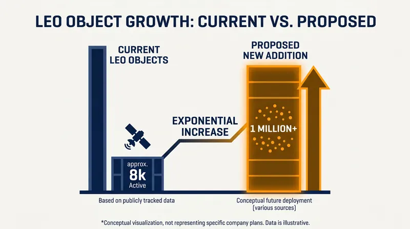 Adding a million satellites would drastically alter the carrying capacity of low Earth orbit.