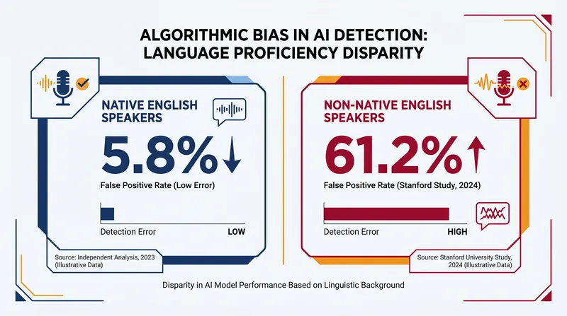 A Stanford University study revealed that AI detectors disproportionately flag writing by non-native English speakers.