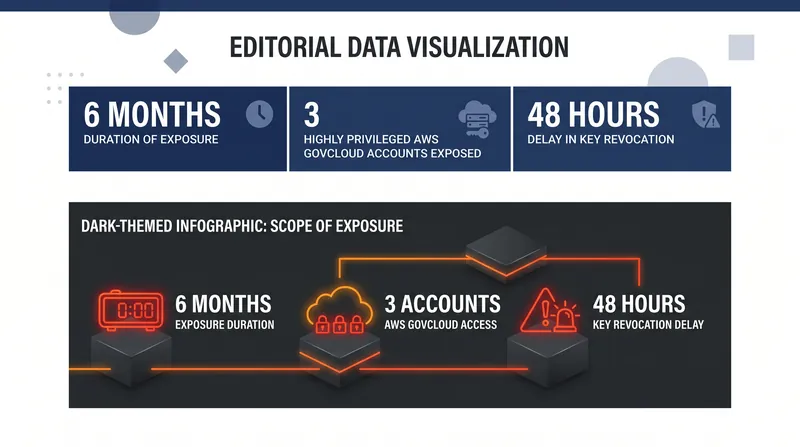 The timeline and scope of the exposed AWS credentials.