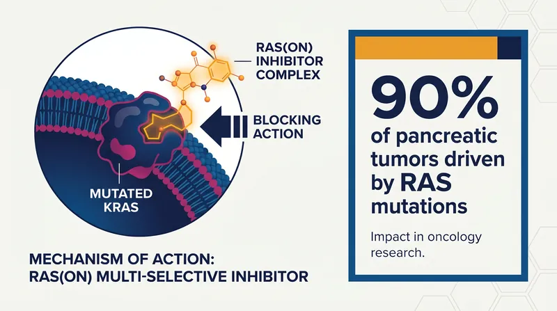 Unlike previous inhibitors, daraxonrasib targets multiple RAS mutations simultaneously.