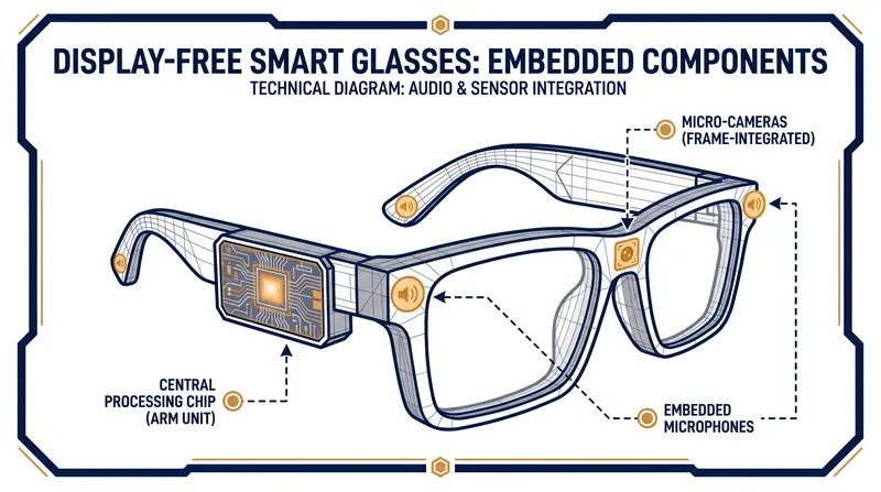 Multimodal AI relies on integrated cameras and microphones to process the user's environment.