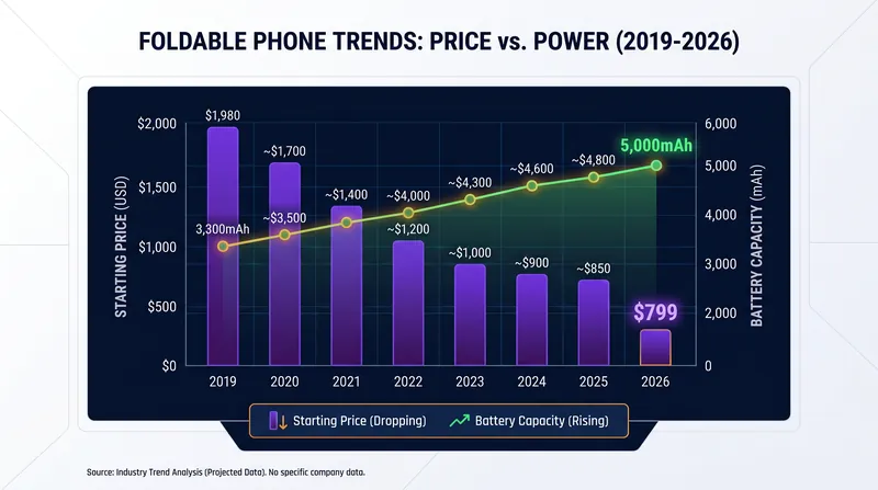As prices have dropped to $799, battery capacities have risen to match traditional smartphones at 5,000mAh.