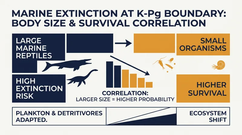 Trait-based models reveal that smaller organisms with lower metabolic demands had a significant survival advantage.
