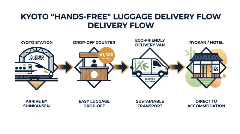 How the same-day luggage delivery system works from the Shinkansen to your hotel.