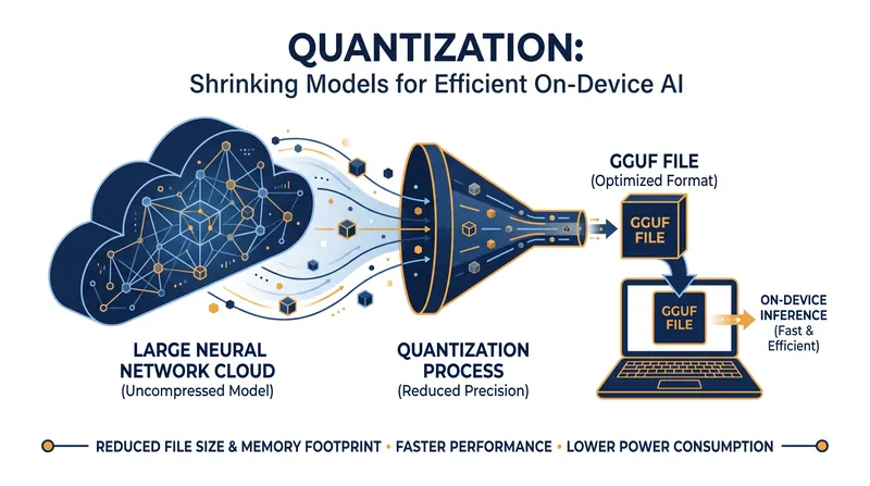 Quantization compresses massive AI models so they can run efficiently on consumer hardware.