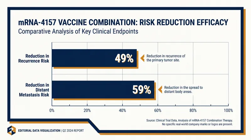 The combination therapy significantly reduced the risk of the cancer returning or spreading to distant organs.