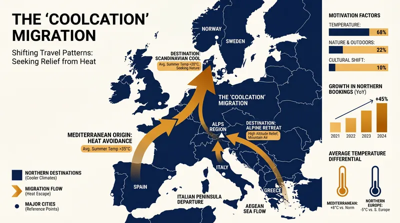 The structural reallocation of European summer tourism is moving demand steadily northward and upward.