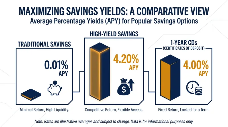 Top high-yield accounts offer returns hundreds of times higher than traditional brick-and-mortar savings accounts.