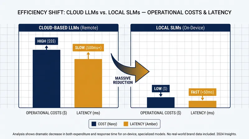 Local AI drastically reduces both inference latency and operational costs for developers.