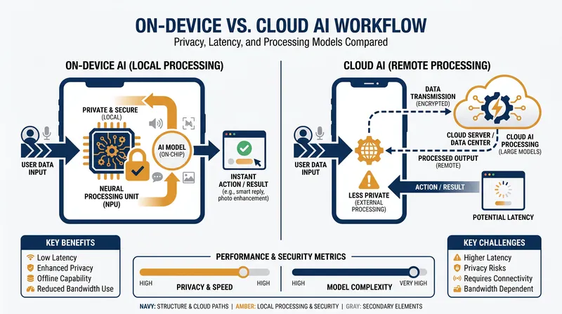 On-device processing ensures sensitive data never leaves the physical hardware.