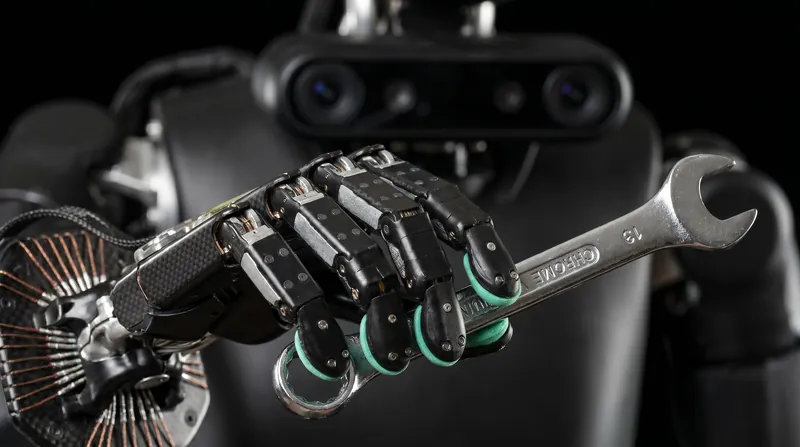 Advanced actuators and tactile sensors allow modern humanoids to manipulate tools designed for human hands.