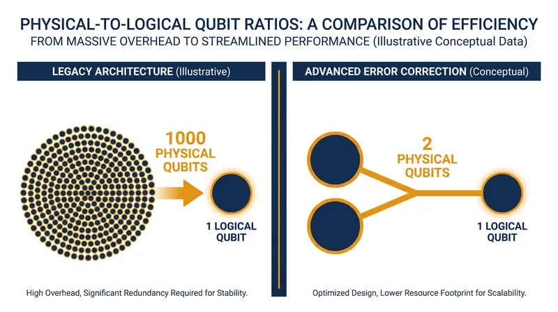 New ultra-efficient qLDPC codes have reduced the physical-to-logical qubit ratio from 1,000:1 down to nearly 2:1.