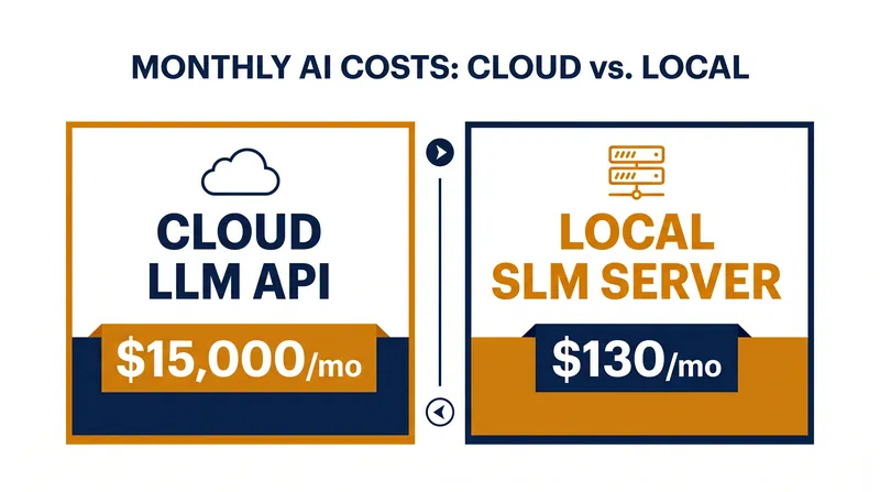 Deploying Small Language Models locally can reduce enterprise AI operational costs by up to 98%.