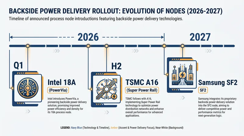 The race to commercialize backside power delivery is defining the sub-3nm foundry landscape.