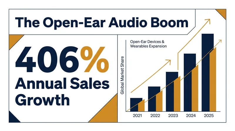 Driven by a desire for situational awareness, open-ear headphone sales have seen explosive growth.
