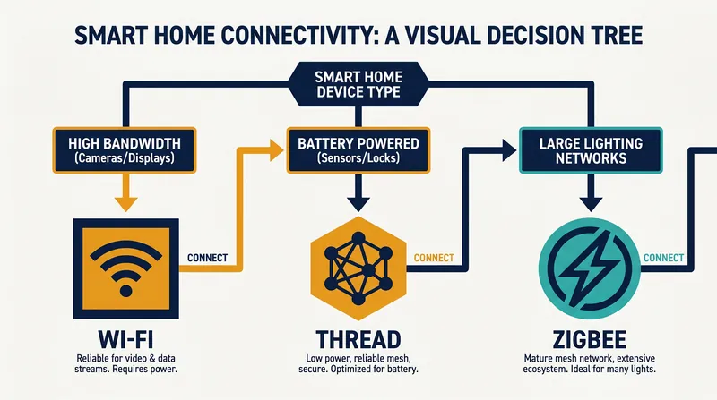 Industry experts recommend a hybrid approach, matching the protocol to the specific needs of the device.