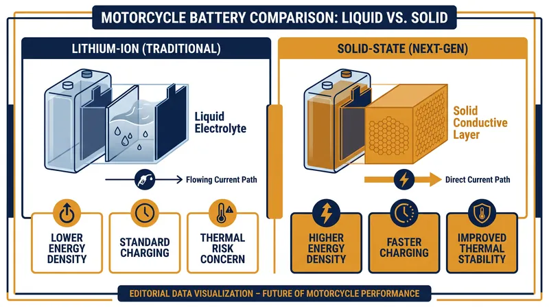 Solid-state batteries replace liquid electrolytes with a solid material, allowing for denser energy storage and faster charging.