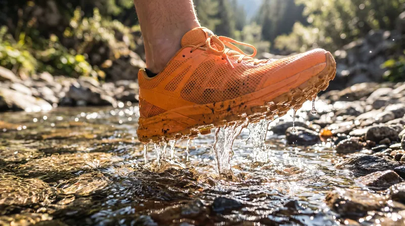 Unlike waterproof boots that trap moisture, trail runners are designed to pump water out and dry quickly on the move.