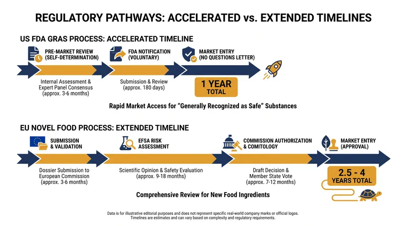 The regulatory bottleneck: Why animal-free dairy is reaching US shelves years ahead of Europe.
