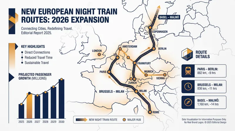 The 2026 expansion includes the rescue of the Paris-Berlin route and new connections to Milan and Malmö.