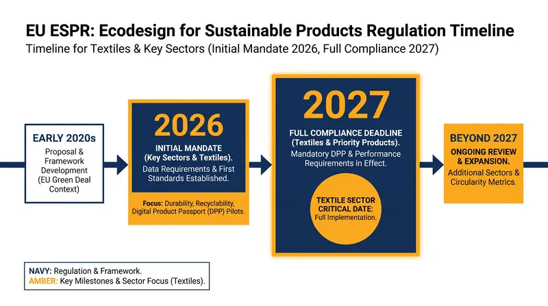 The European Union's timeline for mandatory Digital Product Passports.