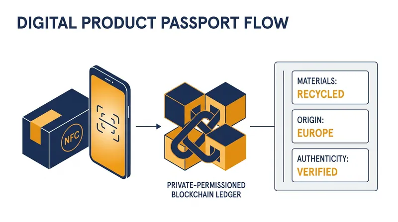 How blockchain technology secures a product's digital twin.