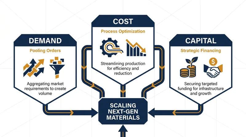 Supply chain economists identify three critical levers needed to scale bio-based materials and reduce production costs.