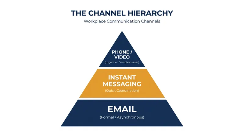 Productivity experts recommend strict channel hierarchies to combat tool fatigue.