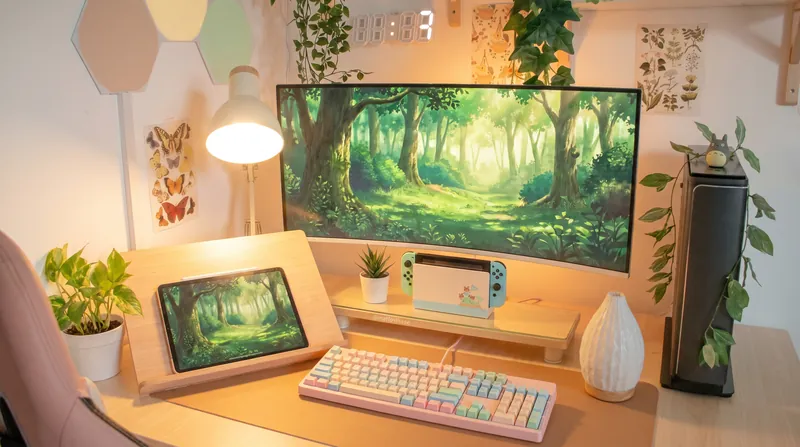 The cozy gaming aesthetic has expanded beyond the screen into physical interior design and lifestyle trends.