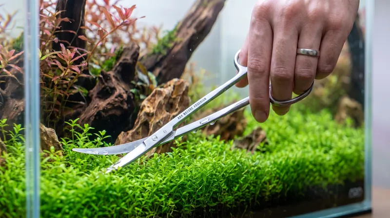 The routine maintenance of an aquascape acts as a grounding, mindful ritual for many hobbyists.