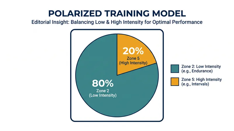 For optimal health, many physiologists recommend an 80/20 split between low and high-intensity training.