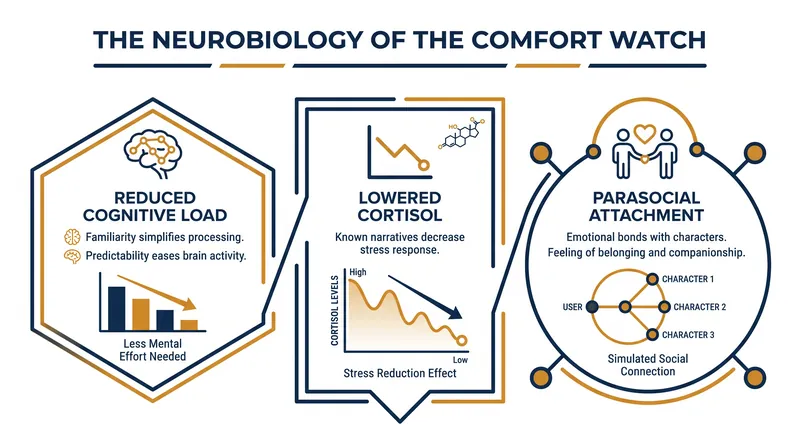 How the brain responds to predictable, familiar media narratives.