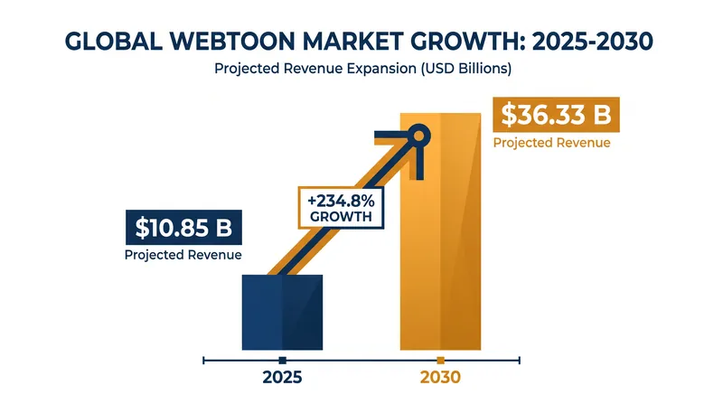 The global webtoon market is projected to more than triple in value by 2030.