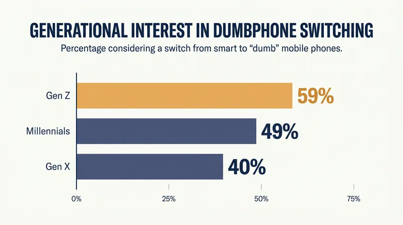 Gen Z leads the demographic shift in desiring a disconnection from smart devices.