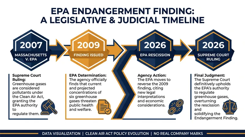 Timeline of the legal battle over the EPA's authority to regulate greenhouse gases.