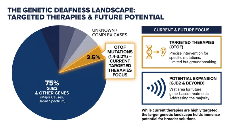 While OTOF mutations account for a small fraction of genetic deafness, the delivery platform could eventually target hundreds of other genes.
