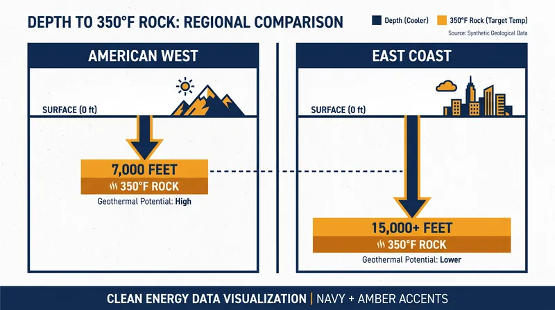 Geothermal gradients dictate how deep developers must drill to reach commercial temperatures.