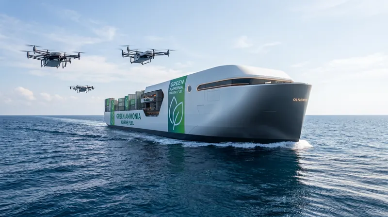 Because it contains no carbon, green ammonia is a leading candidate to replace diesel in the global maritime shipping industry.