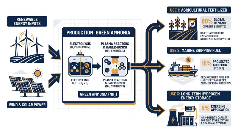 The 'Ammonia Economy' envisions a future where the chemical serves as fertilizer, fuel, and energy storage.