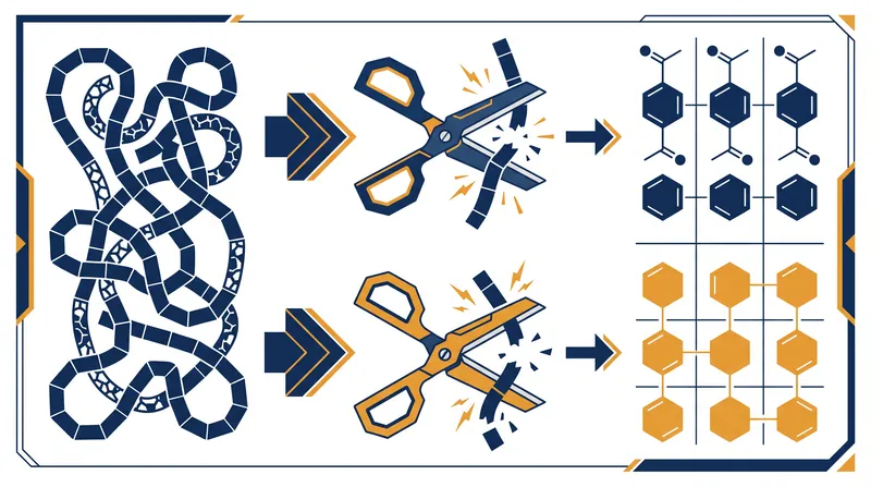 The synergistic action of PETase and MHETase breaks the long polymer chains of PET plastic down into its foundational molecular building blocks.