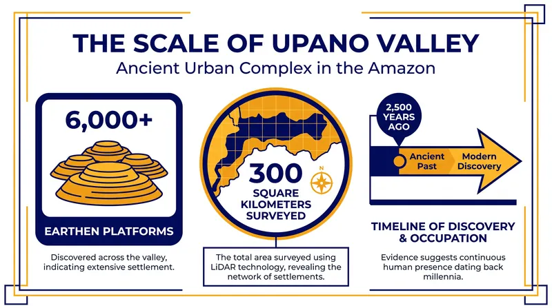 The Upano Valley settlements represent the earliest and largest low-density agrarian urbanism documented in the Amazon.