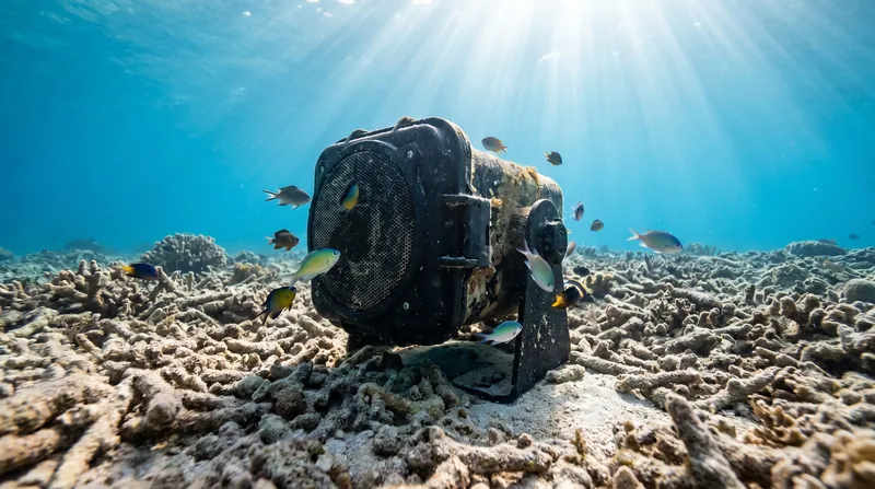 Solar-powered acoustic playback systems can operate autonomously for weeks, broadcasting the crackle of snapping shrimp and fish grunts.