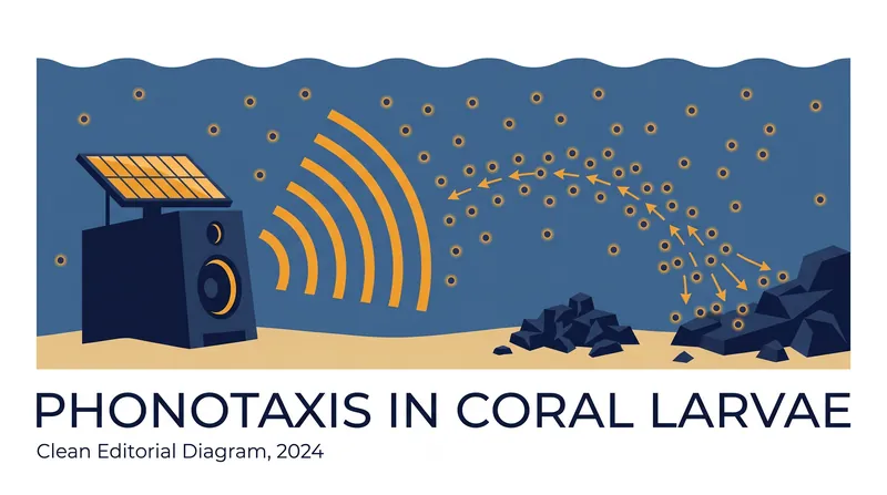 Coral larvae use microscopic sensory hairs to detect and swim toward the low-frequency vibrations of a healthy reef.