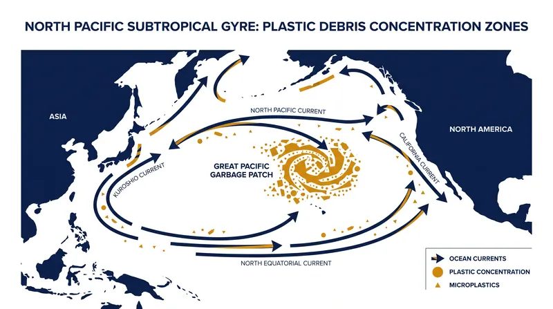 The North Pacific Subtropical Gyre, where researchers isolated the plastic-degrading fungus.