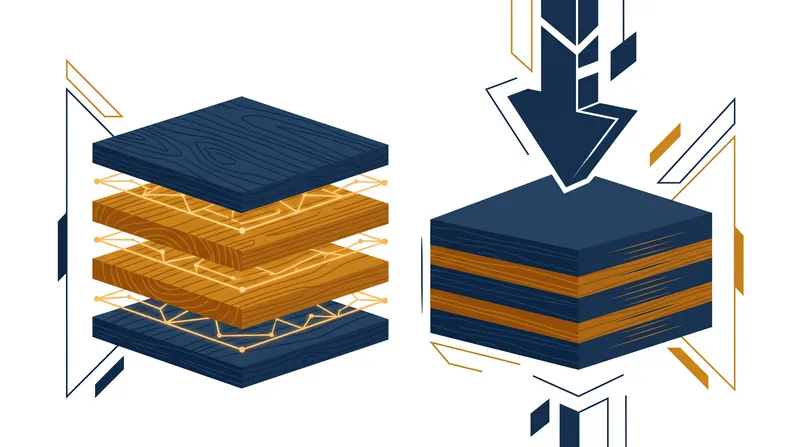 Cross-laminated timber achieves its immense strength by stacking wood grains perpendicularly.
