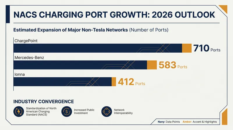 Non-Tesla networks are rapidly deploying native NACS connectors across North America.