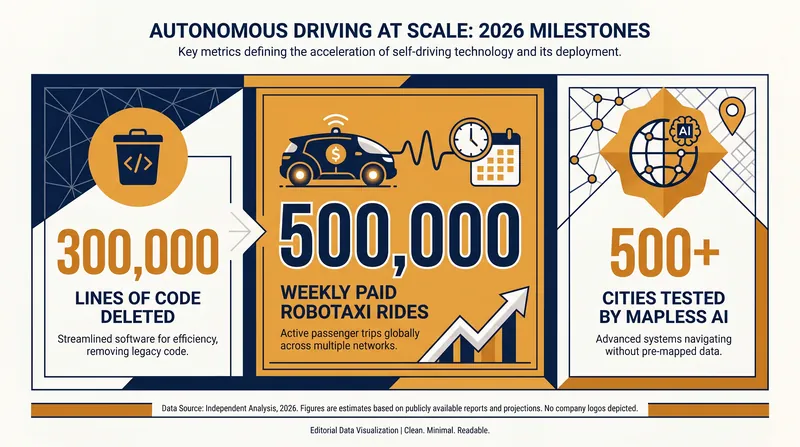The scale of the autonomous vehicle industry's transition in 2026.