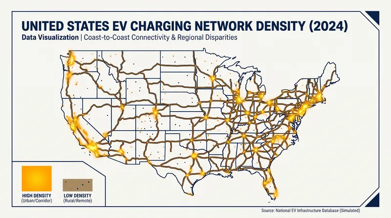 While urban and interstate networks are robust, rural charging gaps still require careful route planning.